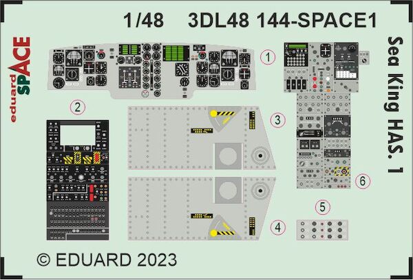 SPACE 3D Detailset Westland Sea King HAS1 (Airfix)  3DL48144
