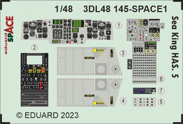 SPACE 3D Detailset Westland Sea King HAS5 (Airfix)  3DL48145