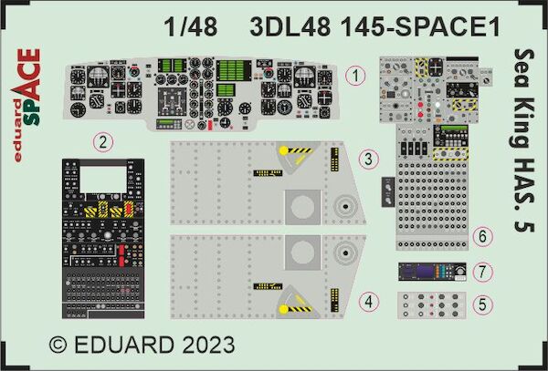 SPACE 3D Detailset Westland Sea King HAS5 (Airfix) 3DL48145