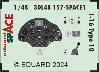 SPACE 3D Detailset  I16 type 10 (Eduard)  3DL48157