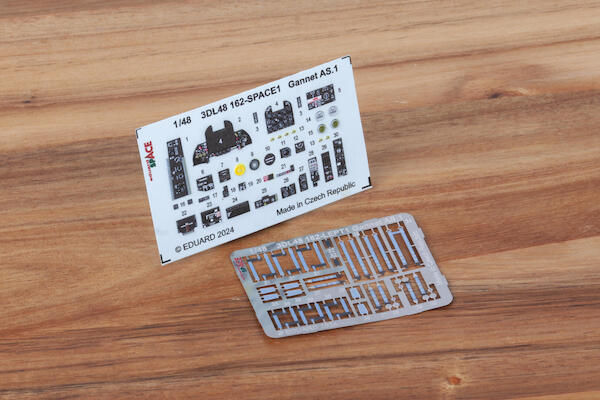SPACE 3D Detailset Fairey Gannet AS1 Instrument panel and Seatbelts (Airfix) 3DL48162
