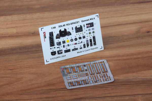 SPACE 3D Detailset Fairey Gannet AS4  Instrument panel and Seatbelts  (Airfix)  3DL48163