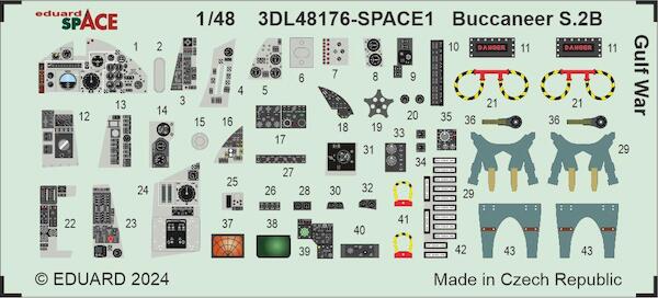 SPACE 3D Detailset Blackburn Buccaneer S.2B - Gulf War- (Airfix) 3DL48176