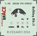 SPACE 3D Detailset Bristol Bulldog MKII  Instrument panel and Seatbelts  (Airfix) 3DL48195