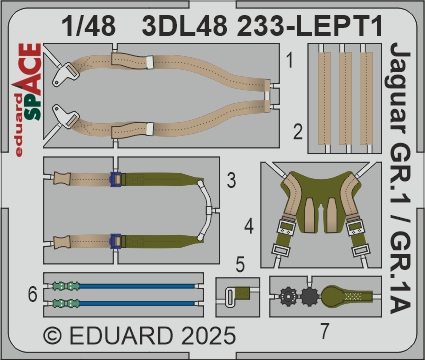 SPACE 3D Detailset Jaguar GR1/GR1A Detail set (Airfix) 3DL48233