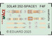 SPACE 3D Detailset Grumman F4F Wildcat seatbelts (Eduard) 3DL48252