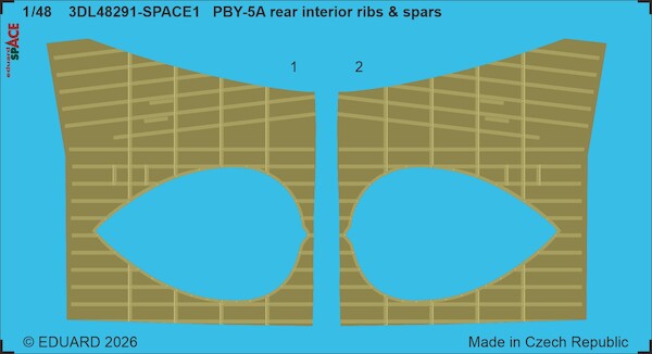 SPACE 3D  Detailset PBY5a Catalina Rear interior ribs and spars (Eduard/Revell)  3DL48291