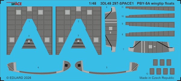 SPACE 3D Detailset PBY-5A Catalina Wingtip Floats (Revell, Eduard) 3DL48297