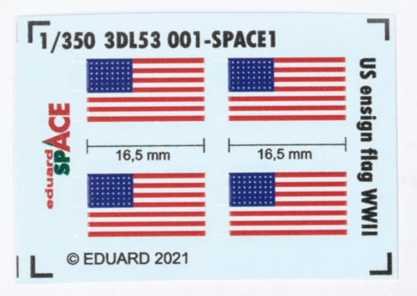 SPACE 3D Detailset US Ensign Flag WWII  3DL53001