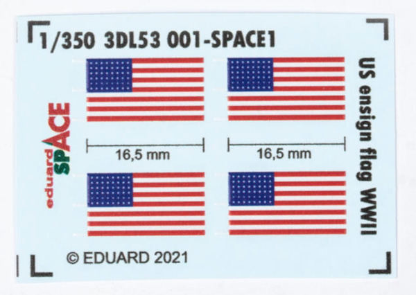 SPACE 3D Detailset US Ensign Flag WWII 3DL53001