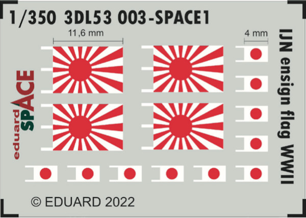 SPACE 3D IJN Ensign Flags WWII 3DL53003