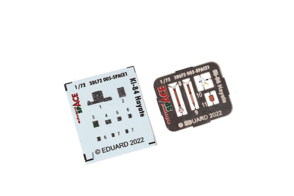 SPACE 3D Detailset Nakajima Ki84 Hayate (Frank) Instrument panels and seatbelts (Arma Hobby) 3DL72005