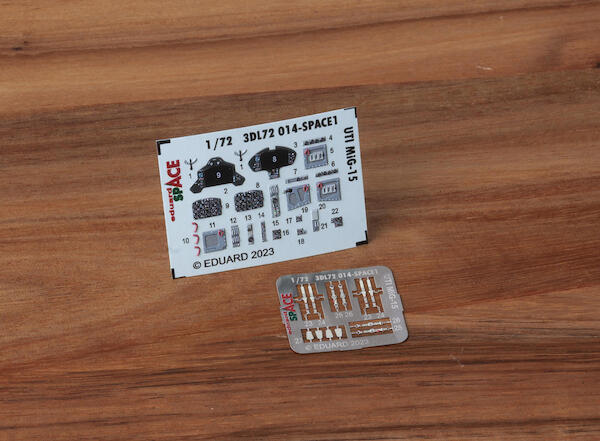 SPACE 3D Detailset Mikoyan MiG15Uti Instrument panels and seatbelts (Eduard) 3DL72014