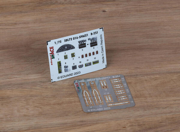 SPACE 3D Detailset B25J Mitchell  (Instrument panels and seatbelts/Eduard)  3DL72016