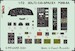 SPACE 3D Detailset Martin PBM-5A Mariner Instrument panels and seatbelts (Academy) 3DL72030