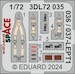 SPACE 3D Detailset P51D-5 Mustang Instrument panel and seatbelts (Eduard)  3DL72035