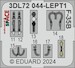 SPACE 3D Detailset F35B Lightning II Instrument panels and seatbelts (Tamiya)  3DL72044
