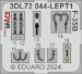 SPACE 3D Detailset F35B Lightning II Instrument panels and seatbelts (Tamiya) 3DL72044
