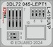 SPACE 3D Detailset Let L410UVP Instrument panels and seatbelts (Eduard)  3DL72045