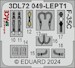 SPACE 3D Detailset F35C Lightning II Instrument panels and seatbelts (Italeri) 3DL72049