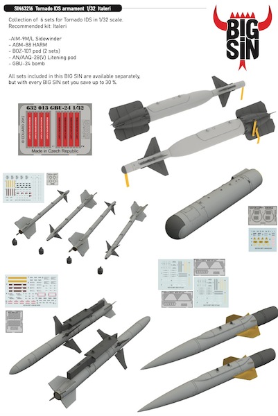 Tornado IDS Armament set (Italeri) BIG SIN63216