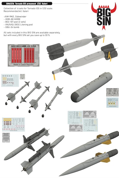 Tornado IDS Armament set (Italeri)  BIG SIN63216