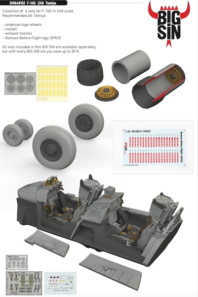 F14D Tomcat Essentials (Tamiya)  BIG SIN648102