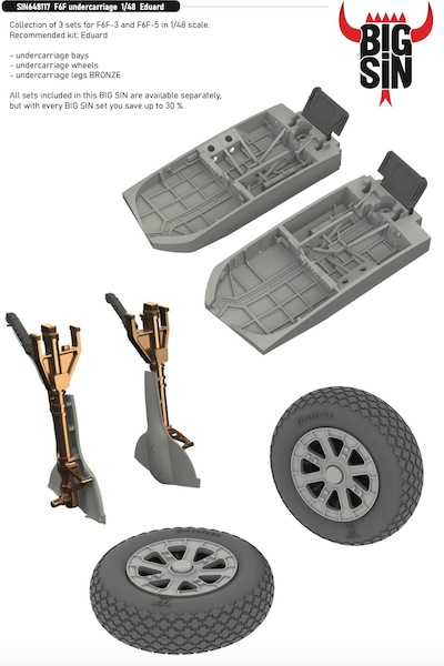 F6F Hellcat Undercarriage set (Eduard) BIG SIN648117
