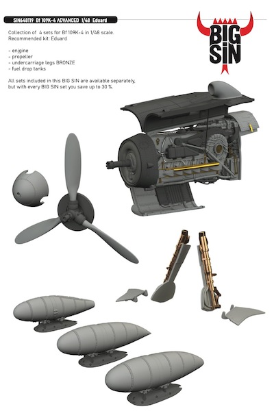 Messerschmitt BF109K-4 Advanced set (Eduard) BIG SIN648119