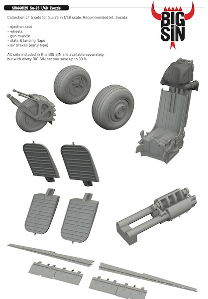 Sukhoi Su25 Frogfoot set (Zvezda) BIG SIN648125
