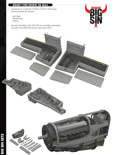 P51B/C Mustang Advanced set (Eduard) BIG SIN648131