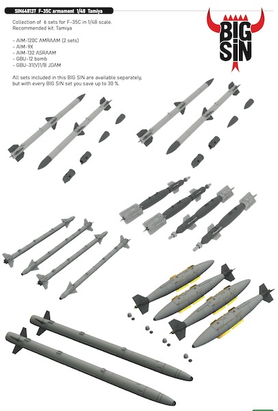 F35C Lightning II Armament (Tamiya) BIG SIN648137