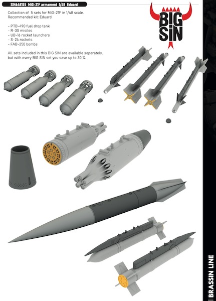 MiG21F Armament set  BIG SIN648155