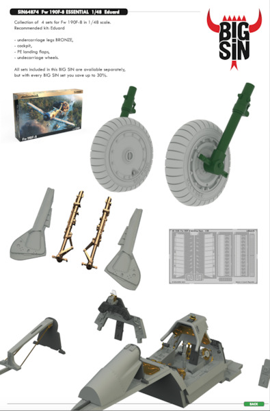 Focke Wulf FW109F-8 Essential set (Eduard) BIG SIN64874
