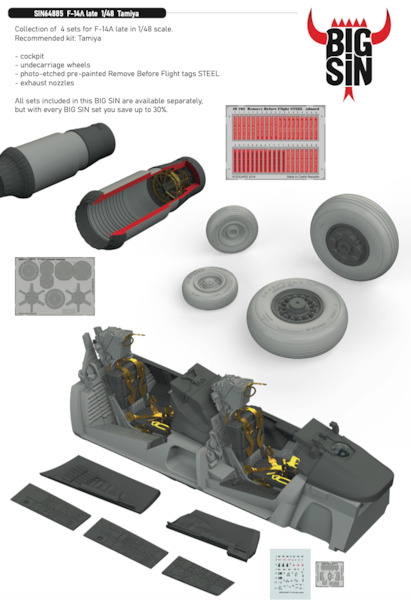 F14A Tomcat Late  (Tamiya)  BIG SIN64885