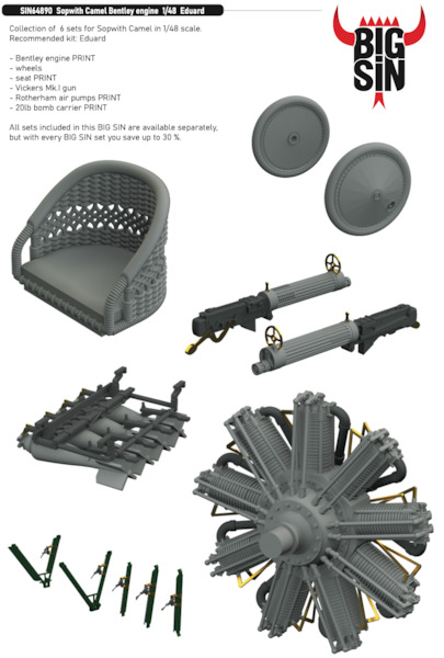 Sopwith Camel Bentley engine (Eduard)  BIG SIN64890