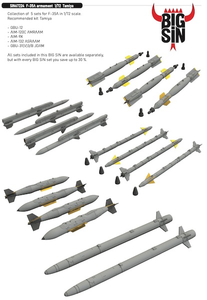 F35A Lightning II Armament (Tamiya) BIG SIN67224