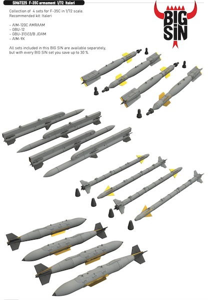 F35C Lightning II Armament (Tamiya) BIG SIN67225