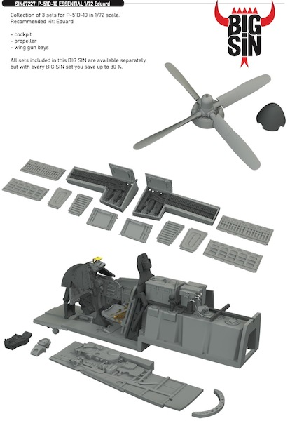 P51D-10 Mustang essential set (Eduard)  BIG SIN67227