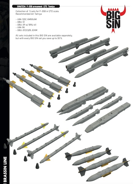 F35B Lightning II Armament set (Tamiya) BIG SIN67234