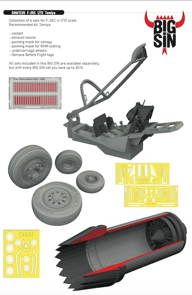 F35C Lightning II set (Tamiya)  BIG SIN67235
