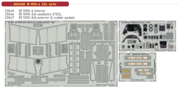Detailset Messerschmitt Bf109G-6 (Airfix) BIG2408