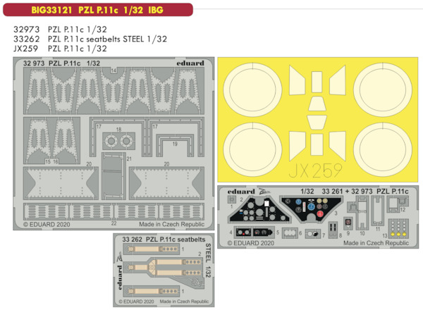 Detailset PZL P11c (IBG) BIG33121