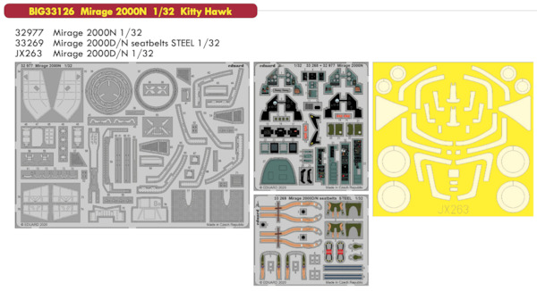 Detailset Dassault Mirage 2000N (Kitty Hawk)  BIG33126