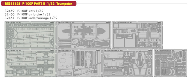 Detailset North American F100F Super Sabre Part 2 (Trumpeter)  BIG33128