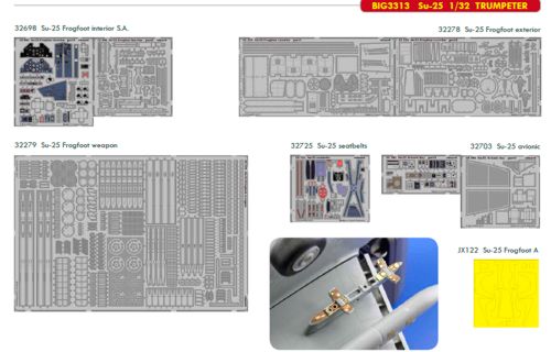 Detailset Suchoi Su25 Frogfoot (Trumpeter)  BIG3313