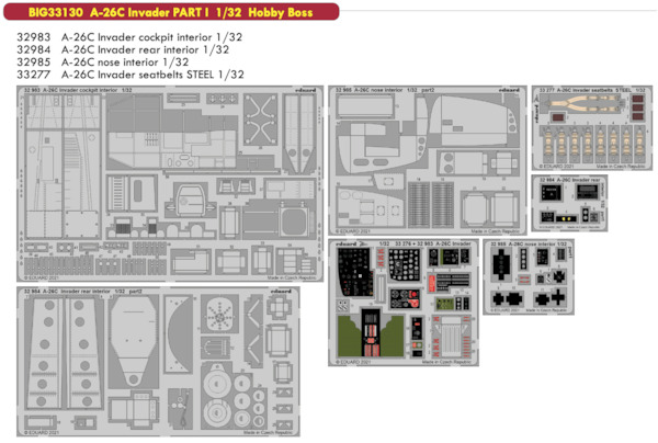 Detailset Douglas A26C Invader Part 1 (Hobby Boss)  BIG33130