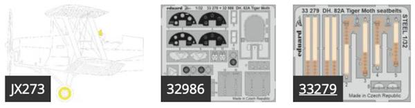 Detailset De Havilland DH82a Tiger Moth (ICM) BIG33132