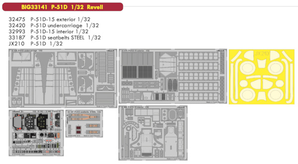 Detailset P51D-15 Mustang  (Revell)  BIG33141