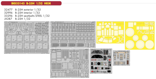 Detailset B25H Mitchell (Hong Kong Models) BIG33143